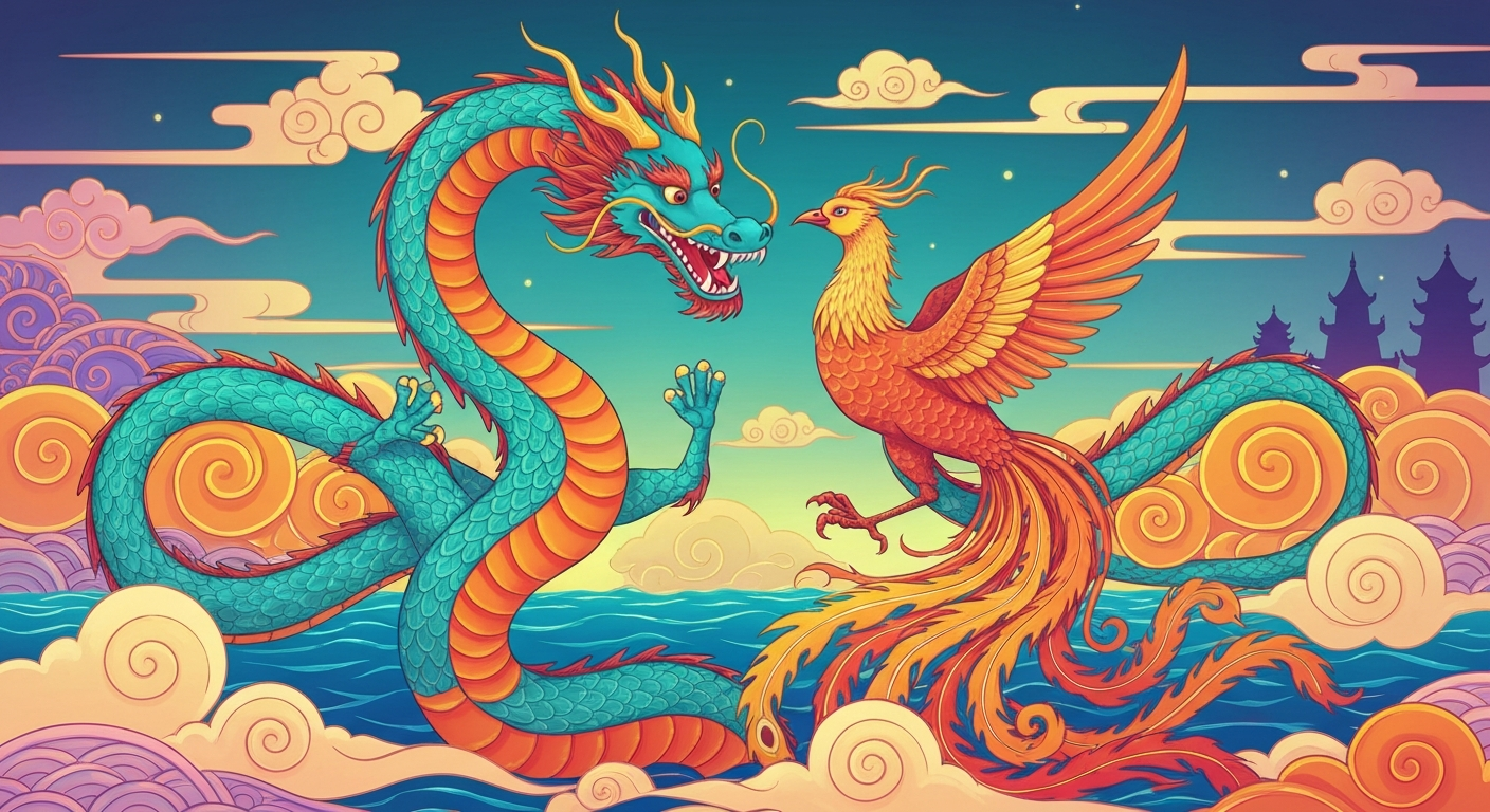 Dragon et phénix : sens et symboles du couple impérial dans la tradition chinoise (dragon phénix signification)