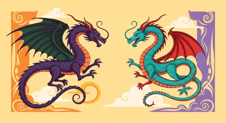 Dragon héraldique : sens et usages sur blasons, drapeaux et insignes