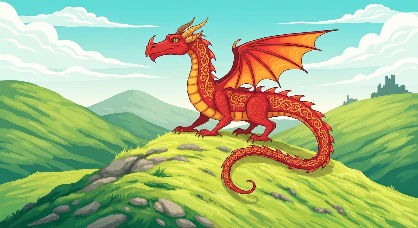Le dragon gallois sur le drapeau : histoire et légende du Y Ddraig Goch
