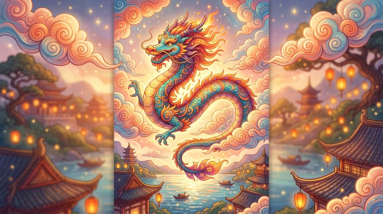Dragon art asiatique : le motif millénaire de la porcelaine aux toits des temples