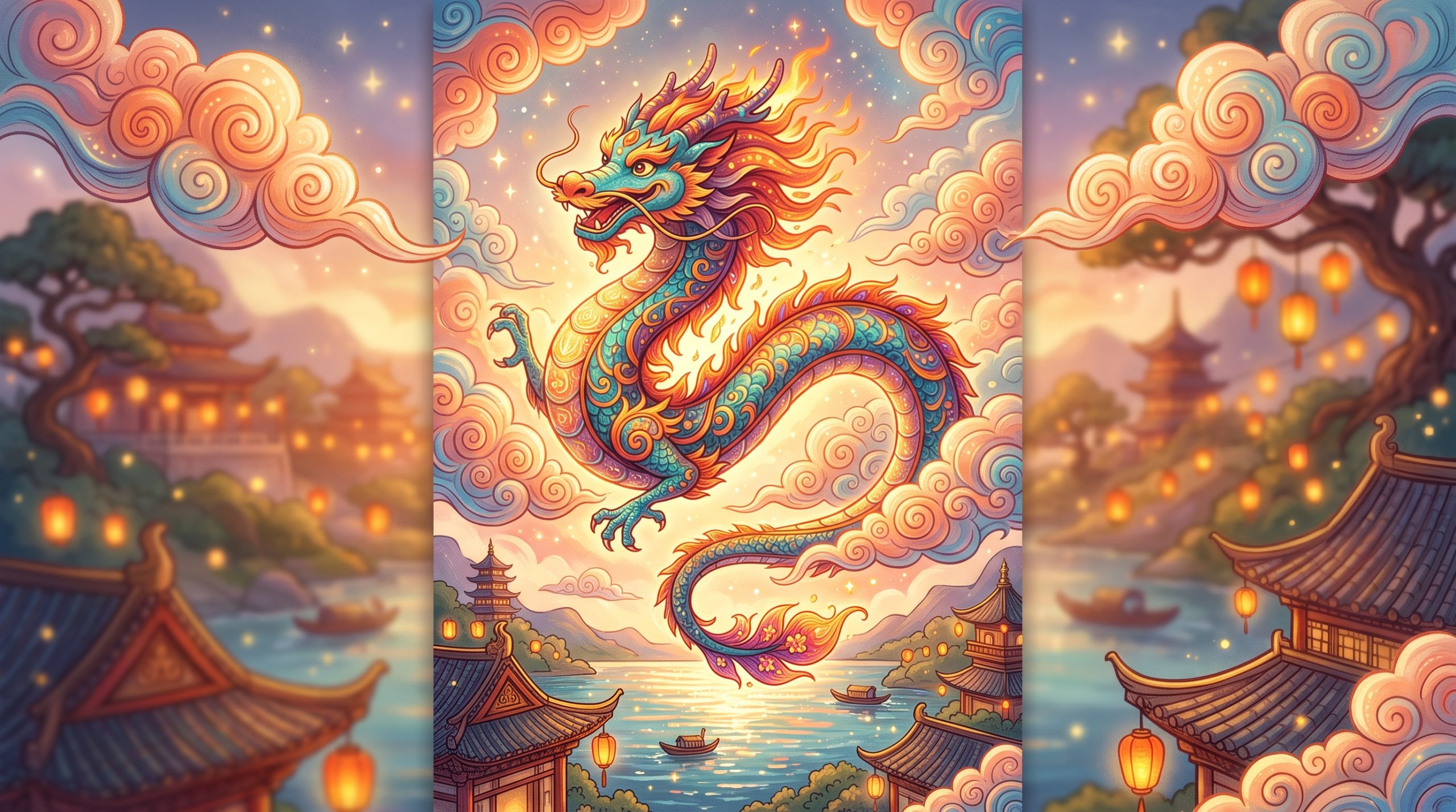 Dragon art asiatique : le motif millénaire de la porcelaine aux toits des temples