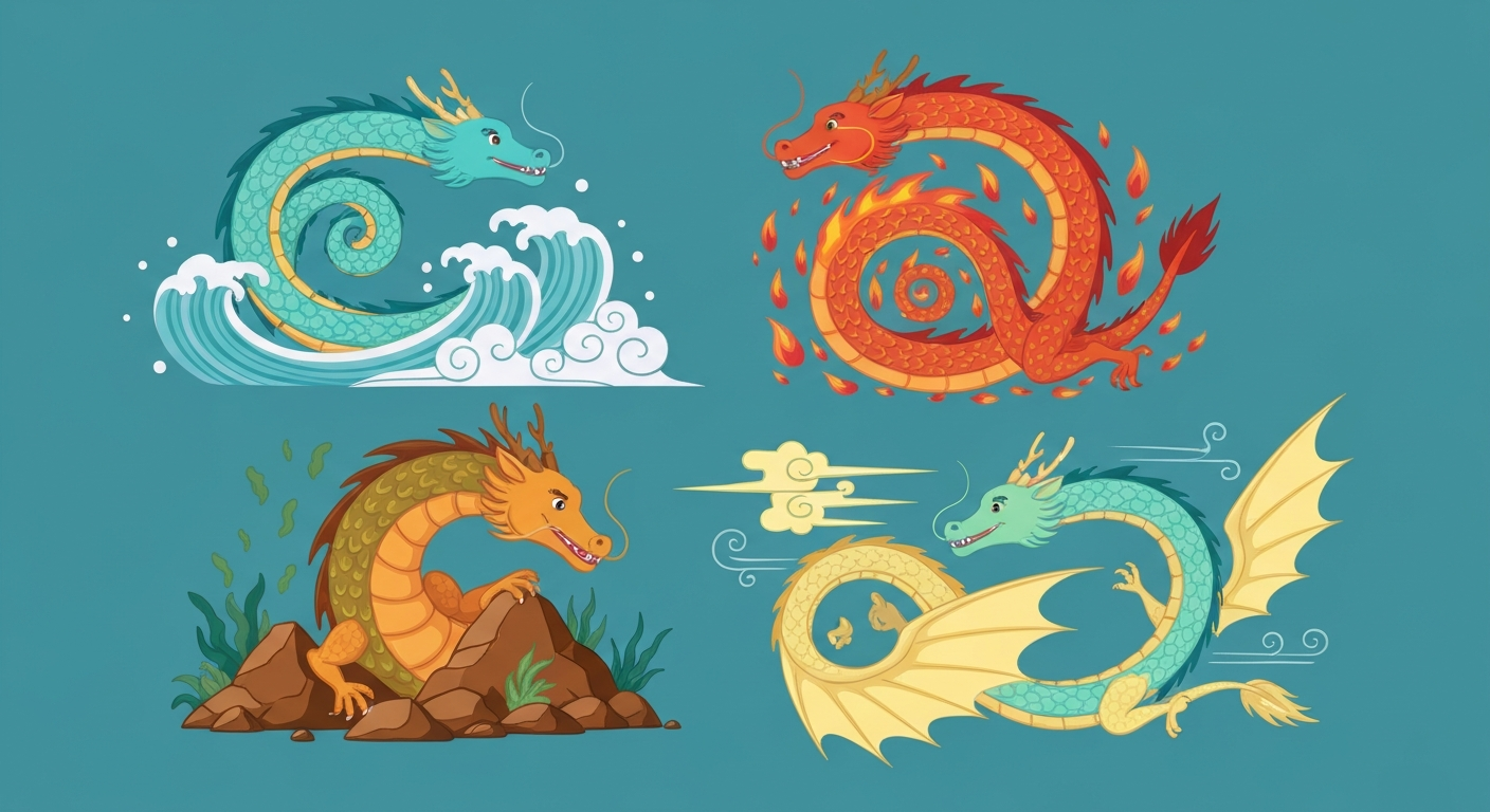 Guide des dragons élémentaires : feu, eau, terre et air