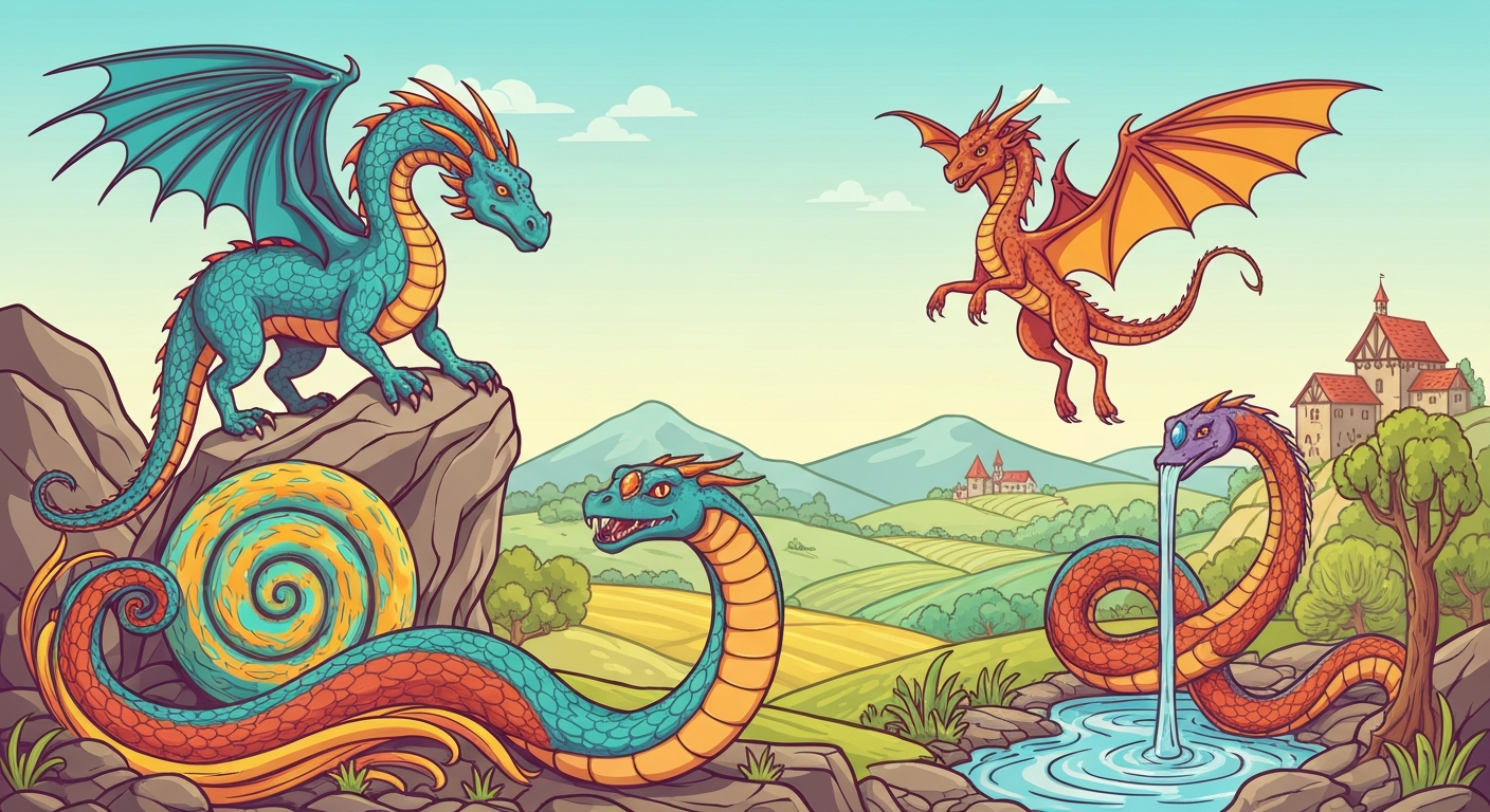 Différence dragon wyverne : comment reconnaître la vouivre, la wyverne et le « grand » dragon ?