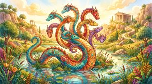 L’hydre de Lerne, le serpent aux têtes qui renaissent